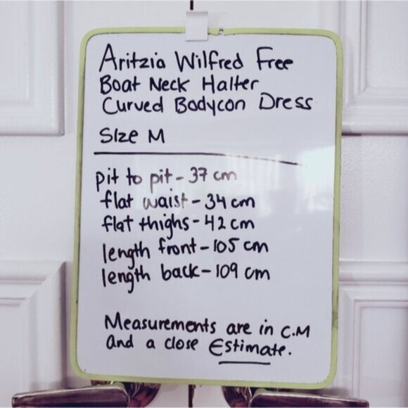 ARITZIA Wilfred Free "Chrissy" Black Heathered Jersey Knit Halter Dress- M - Picture 11 of 13